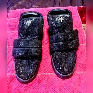 Giuseppe Zanotti Suede Crystal Embellishments Sneakers